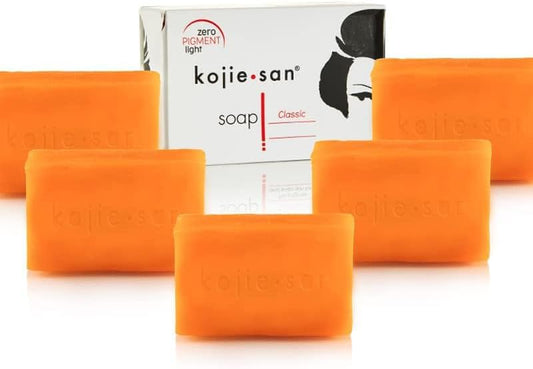 Kojie San Skin Brightening Soap - Original Kojic Acid Soap for Dark Spots, Hyperpigmentation, & Scars with Coconut & Tea Tree Oil 135g x 5 Bars