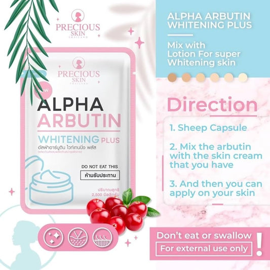 Precious Skin Alpha Arbutin Whitening 3 Plus whitening powder capsules( external use only)