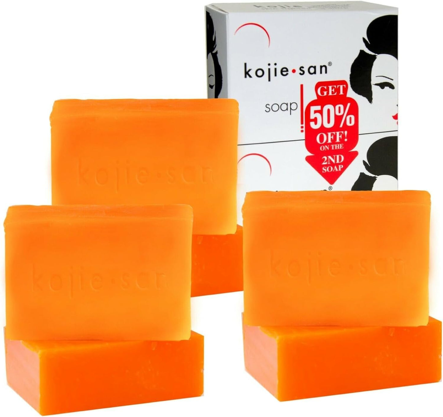 6x Kojie San Soap Bar - 135g Skin Lightening Kojic Acid Natural Original Bars