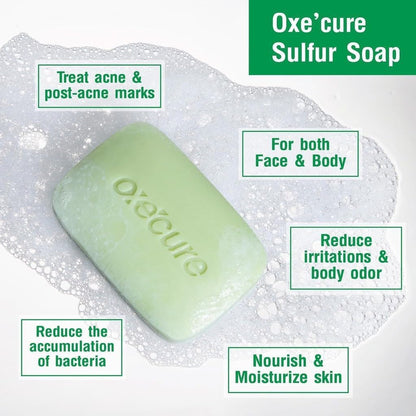 Oxecure Sulfur Soap 100g, Dermatology tested.