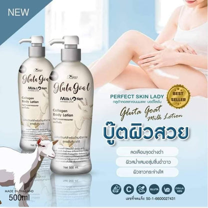 Gluta Goat Milk Lotion Whitening Collagen Body Lotion 500ml