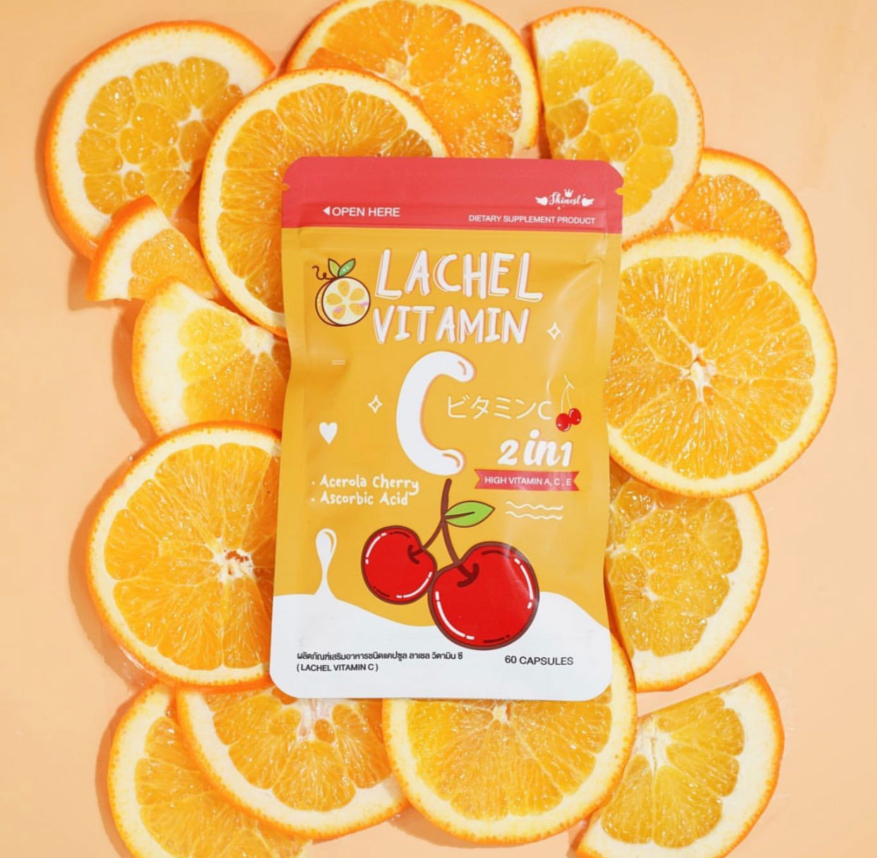 Lachel Vitamin C 2 in 1 High Vitamin A,C,E 60 capsules