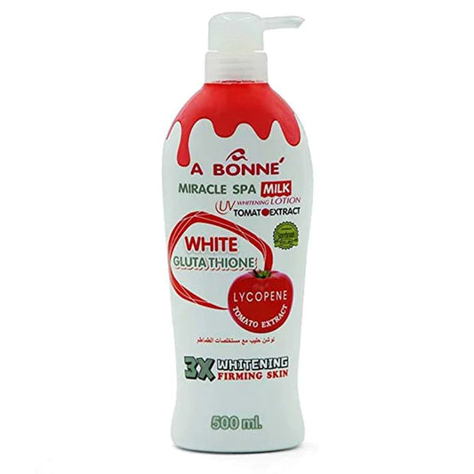 A bonne Miracle Spa Milk Tomato Extract White Glutathione Whitening Lotion 500ml