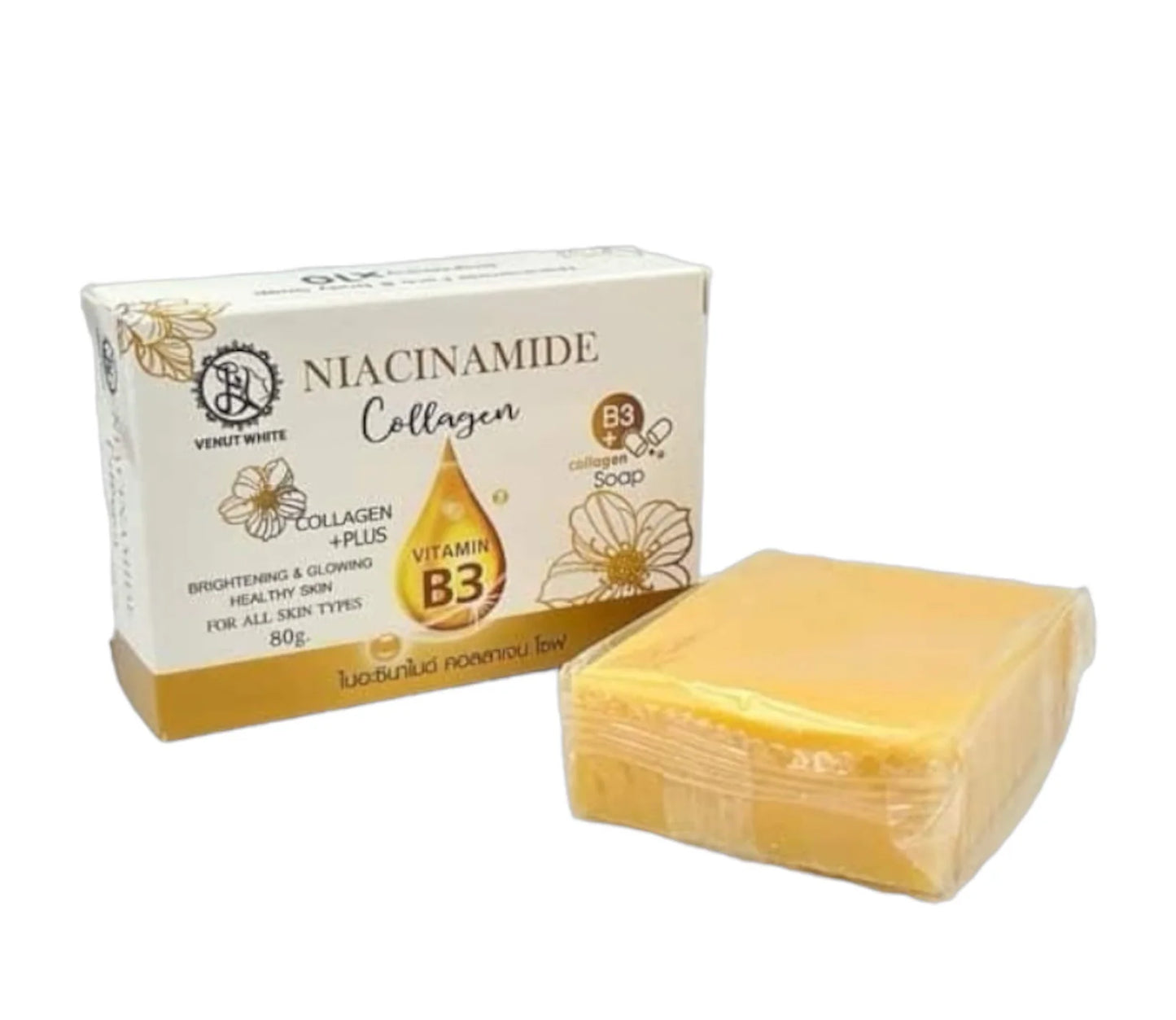 VENUT WHITE Niacinamide Collagen Soap 80g