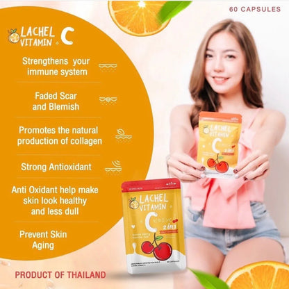 Lachel Vitamin C 2 in 1 High Vitamin A,C,E 60 capsules