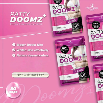 Patty Doomz+ Breast enhancing and skin whitening dietary suppliment 30 capsules