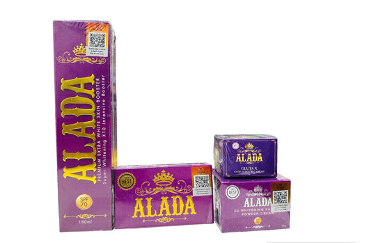 ALADA Treatment set 4pcs( Gluta X cream, Soap, Booster lotion, powder cream)