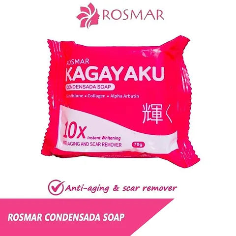 1pcs ROSMAR KAGAYAKU condensada soap, Glutathione, Collagen, Alpha Arbutin 10X, 70g