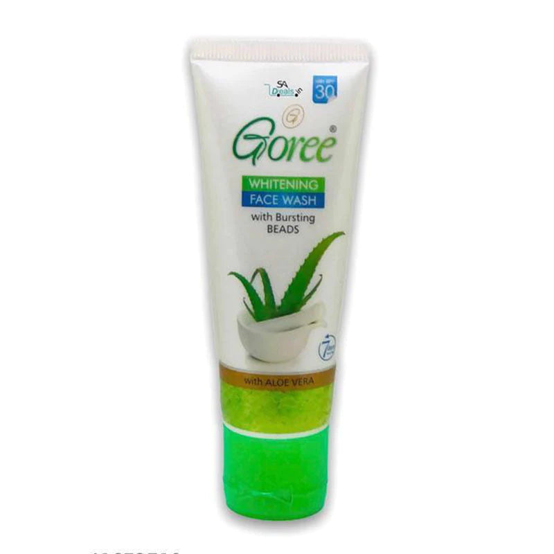 Goree Whitening face wash with bursting beads with Aloe Vera SPF 30