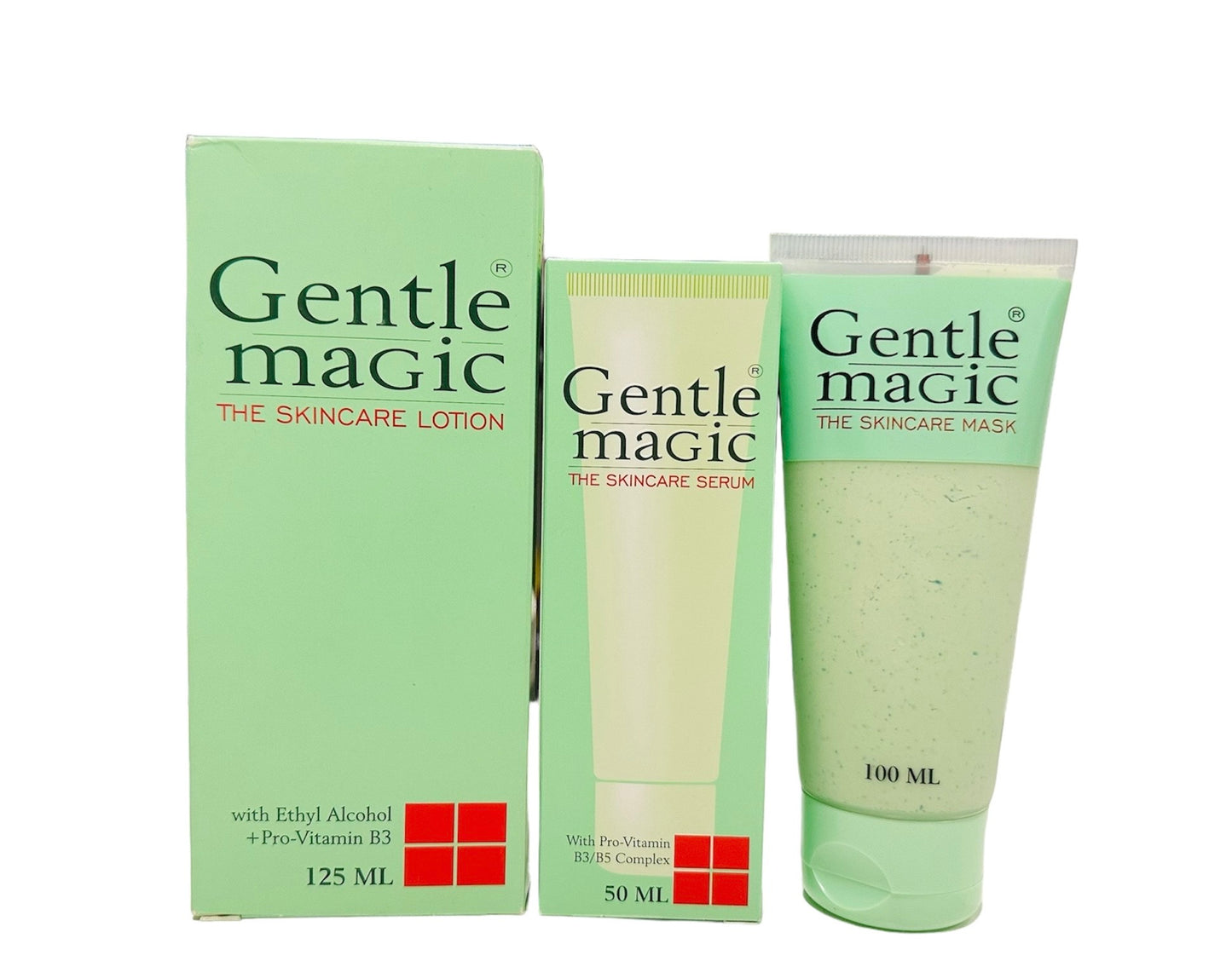 Gentle magic skin care set 3pcs ( body lotion,serum,masks)