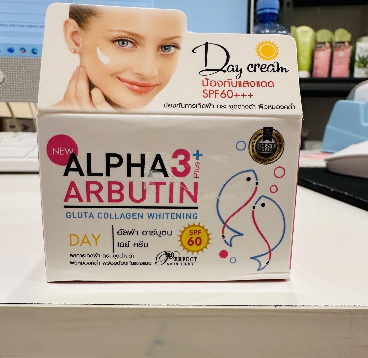 Alpha arbutin Gluta collagen whitening Day cream SPF 60.