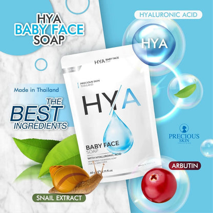 Precious Skin Thailand HYA Baby Face Soap (60g) with Hyaluronic acid