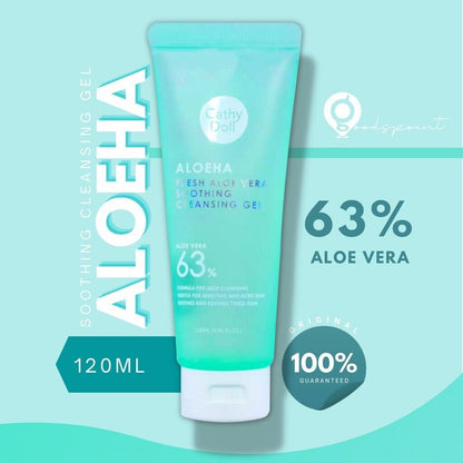 CATHY DOLL Aloeha fresh aloe vera soothing cleansing gel 63% aloe vera 120ml