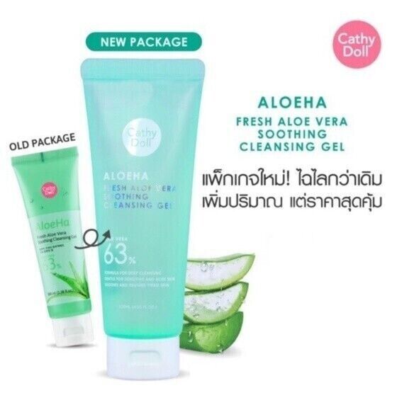 CATHY DOLL Aloeha fresh aloe vera soothing cleansing gel 63% aloe vera 120ml