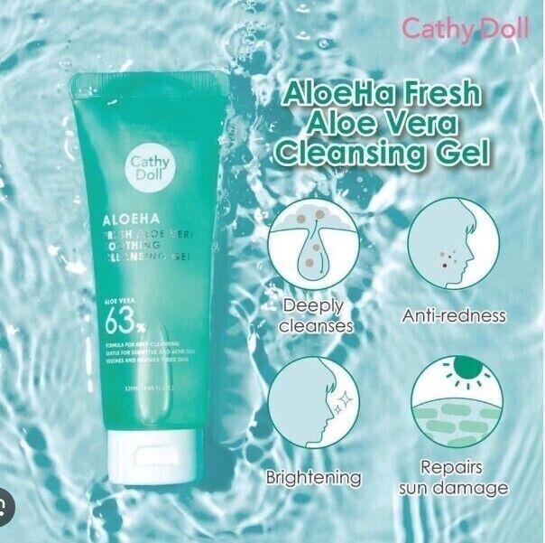 CATHY DOLL Aloeha fresh aloe vera soothing cleansing gel 63% aloe vera 120ml