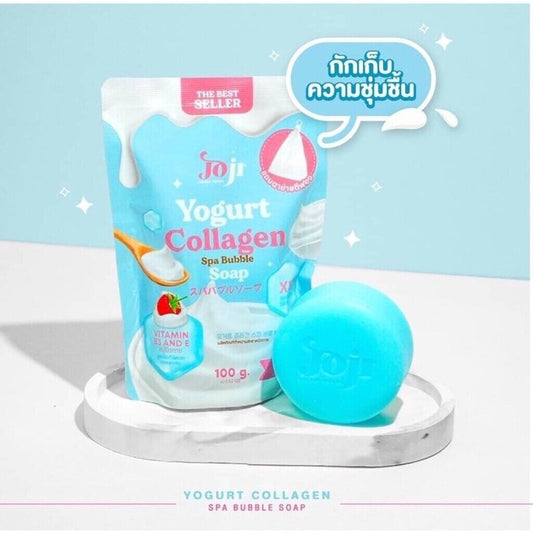 Joji Yogurt Collagen Spa Bubble Soap Vitamin B3 and E 100g