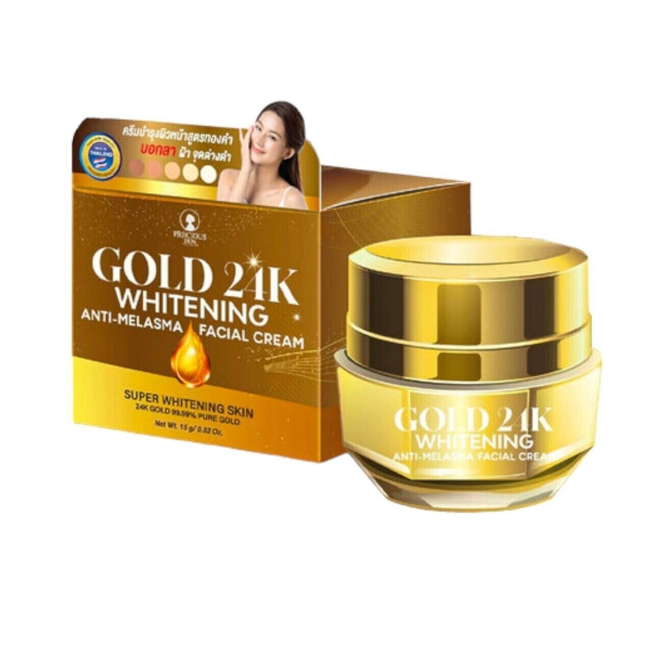 Gold 24K Whitening Anti- Melasma Facial Cream Super Whitening Pure Gold 15g