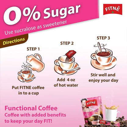 FITNE Coffee Instant Coffee Mix with Collagen Weight Control Shape Slimming,weight loss coffee