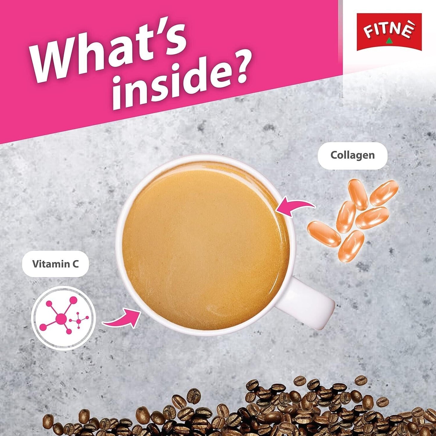 FITNE Coffee Instant Coffee Mix with Collagen Weight Control Shape Slimming,weight loss coffee