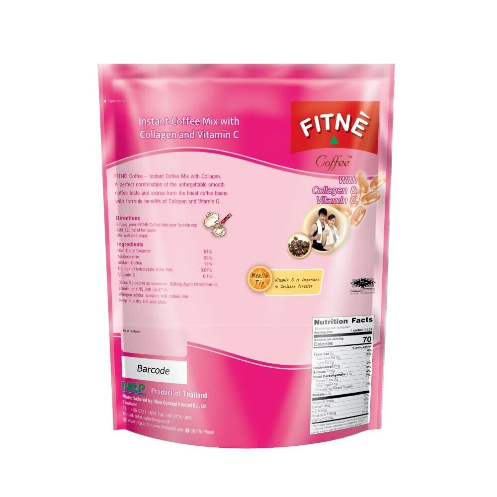 FITNE Coffee Instant Coffee Mix with Collagen Weight Control Shape Slimming,weight loss coffee