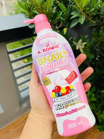 A BONNE Snail Yogurt whitening lotion X3 whitening UV Protection 500ml