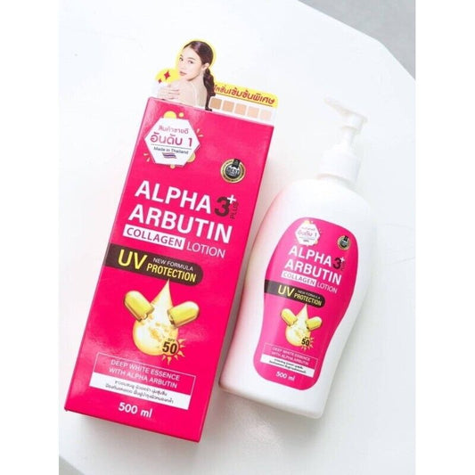 Alpha Arbutin 3+ Collagen Lotion UV protection SPF 50, 500ml deep white essence