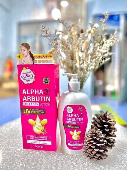 Alpha Arbutin 3+ Collagen Lotion UV protection SPF 50, 500ml deep white essence