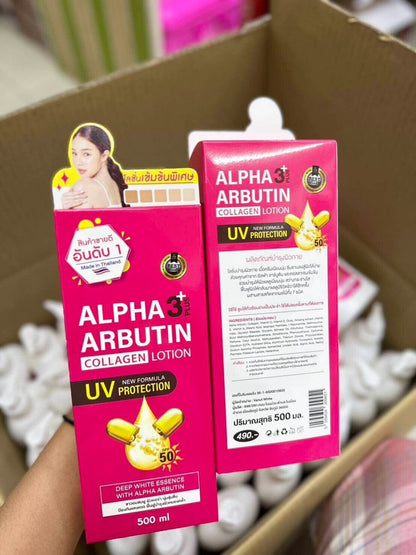 Alpha Arbutin 3+ Collagen Lotion UV protection SPF 50, 500ml deep white essence