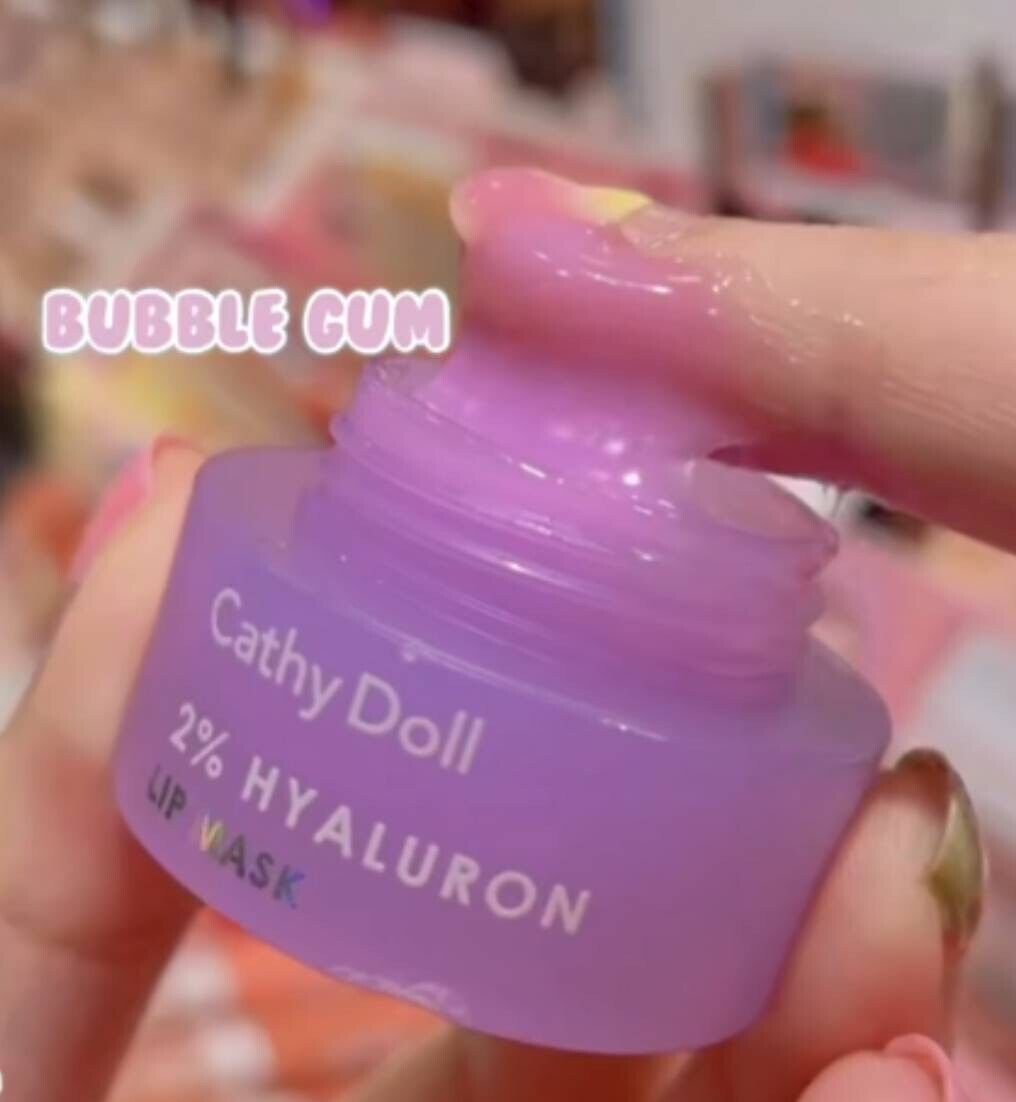 Cathy Doll 2% Hyaluron Lip Mask natural oil , Vitamin E & Ceramide , Hyaluron 4.5g Bubble gum lip masks