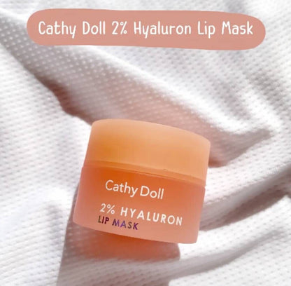 Cathy Doll 2% Hyaluron Lip Mask natural oil , Vitamin E & Ceramide , Hyaluron 4.5g Peach lip masks