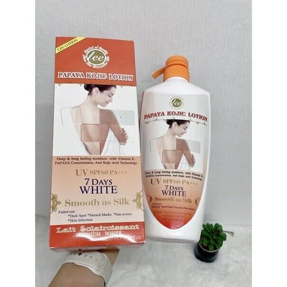 7 Days White, Lee papaya kojic lotion UV SPF60 PA+++ 500ml