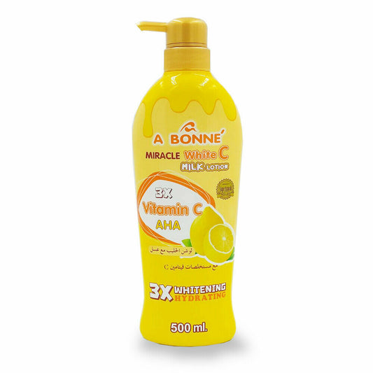 A BONNE’ Lotion Miracle White C Milk Natural Honey Lotion Moisturizing 500ml