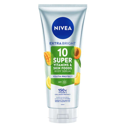 NIVEA Extra Bright 10 Super Vitamin & Skin Foods Body Youth Serum 180 ml