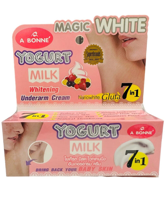 A BONNE MAGIC WHITE YOGURT MILK WHITENING UNDERARM CREAM 7 IN 1 BABY SKIN 30G