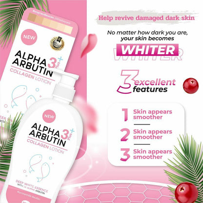 Alpha Arbutin 3+ Collagen Lotion Deep clear Essence Look Radiant&Bright 500ml.