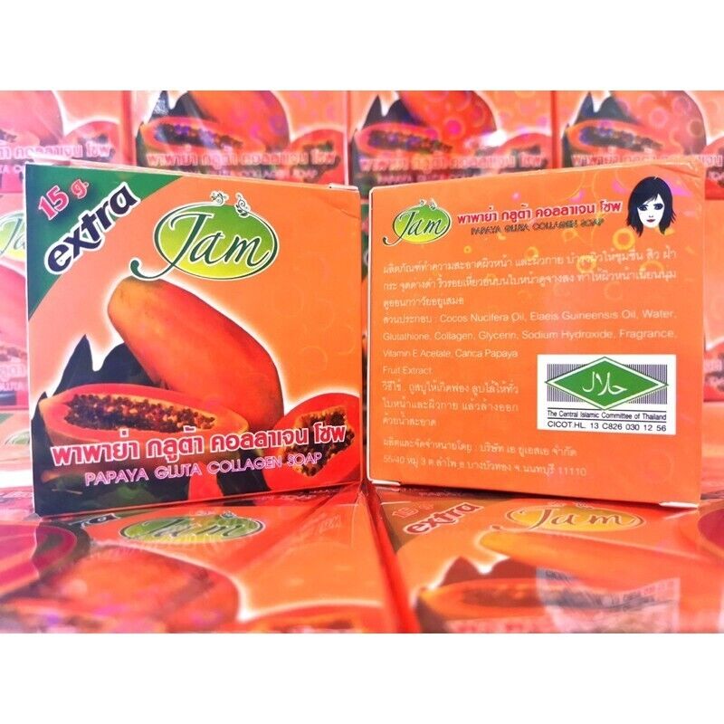 Jam Papaya Gluta Collagen Soap 80g