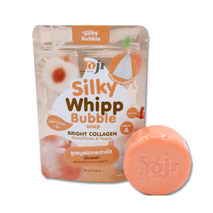 Joji Silki Whipp Bubble Bright Collagen Glutathione & Peach 100g soap