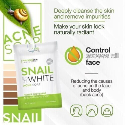 Snailwhite Acne Soap Power Whitening and Anti Acne Soap 70g