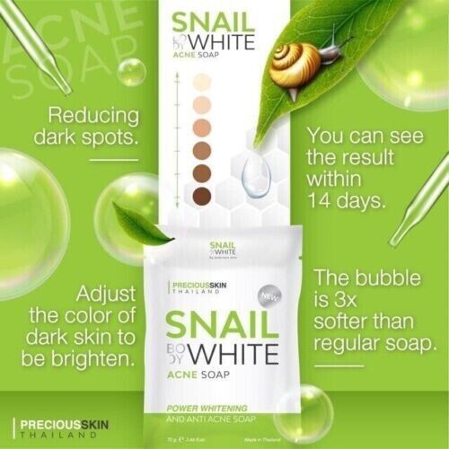 Snailwhite Acne Soap Power Whitening and Anti Acne Soap 70g