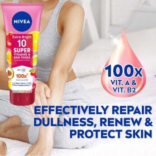 NIVEA Extra Bright 10 Super Vitamins & Skin Foods Lotion 180ML