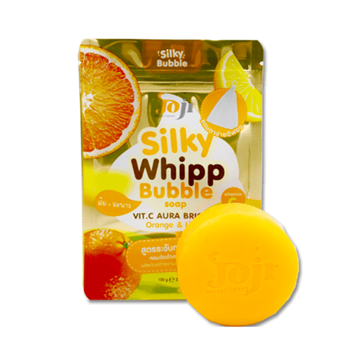 Joji Silky Whipp Bubble Vitamin C Aura Bright Orange & Lime 100g soap