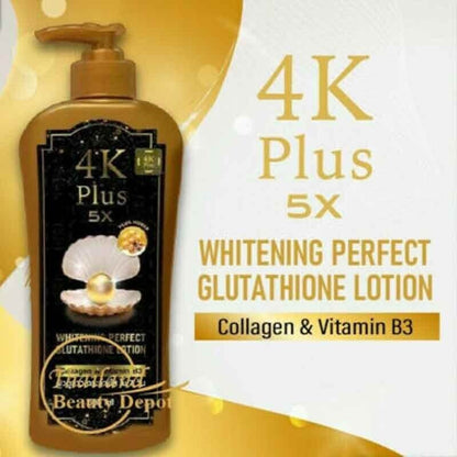 4K Plus 5x Collagen &Vitamin B3 With Glutathione Whitening Lotion 500 ml