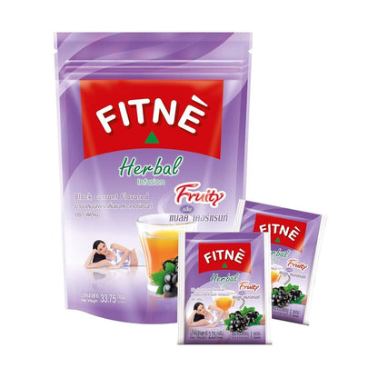 FITNE Black Currant Herbal Green Tea Fruity Garcinia Senna Infusion Gentle Detox(15 sachets)