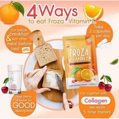 Froza vitamin C+, Zinc, Acerola Extract High Vitamin C,E,A capsule 60