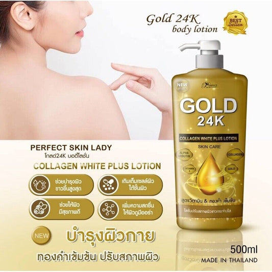 Perfect Skin Lady Gold 24k Collagen White Plus Lotion 500ml