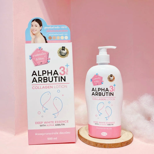 Alpha Arbutin 3+ Collagen Lotion Deep clear Essence Look Radiant&Bright 500ml.